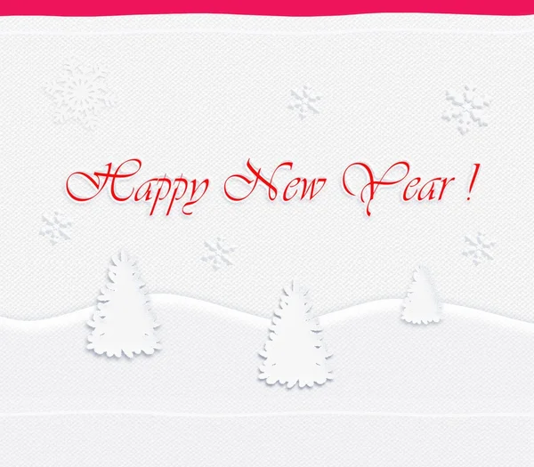 Happy New Year post card, winter, holiday — Stock Photo, Image