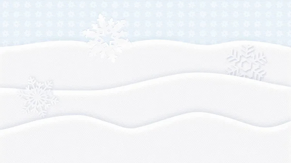 Wallpaper, landscape snow abstract background, winter holiday, decorative festive ornament with Christmas elements a snowflakes on snow background. For creation your beautiful production for Arts, web, print, crafts, fabrics, greeting card. — Stok fotoğraf