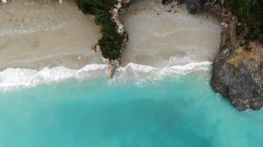 Milopotamos plajı, hava manzarası, Pelion dağı, Magnesia, Teselya, Yunanistan