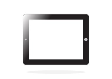tablet pc computer with blank screen isolated on white background in Vector