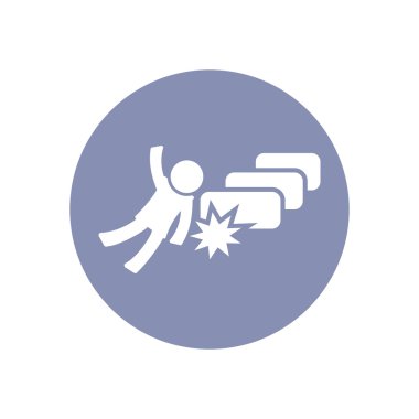 Accident icon Symbol Sign Pictogram, Insurance safety concept pictogram in vector, people injury by stair