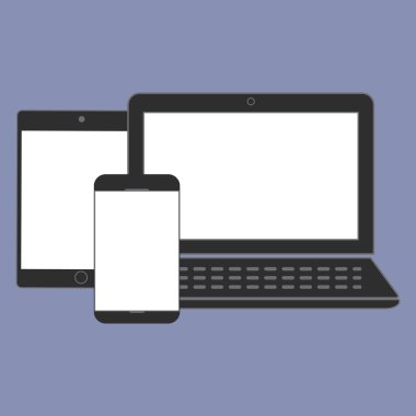 Sırasıyla, dijital cihazlar üretimi eğilim tasarlamak vektör Icon set web sunusunda için