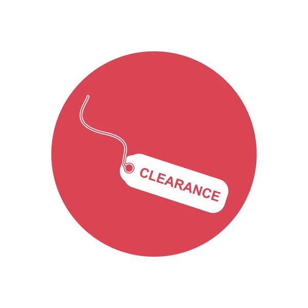 Clearance Price Tag ícone de pictograma plano para apresentação de design em vetor — Vetor de Stock