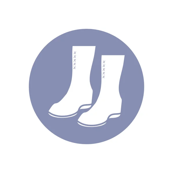 Beauty boot shoes fashion pictogram icon set, collection for design presentation in vector — Διανυσματικό Αρχείο