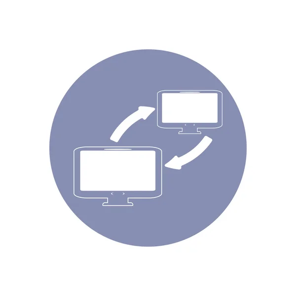 Transfer data to Business communication icon, for design presentation in vector — Διανυσματικό Αρχείο