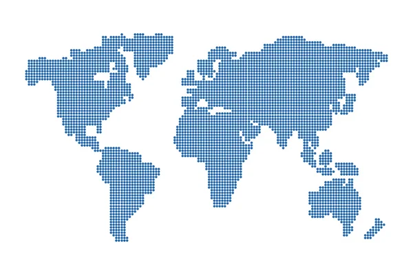 World map vector dots on white background — Stok Vektör