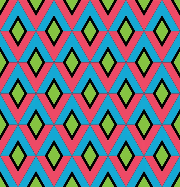 Abstrato de padrão sem costura de formas geométricas cor verde no vetor — Vetor de Stock