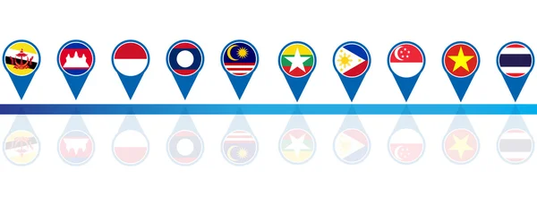 Communauté économique de l'Asean, forum d'affaires Aec, pour la conception actuelle tête de template background dans le vecteur — Image vectorielle