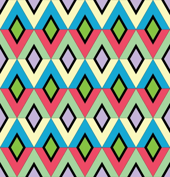 Abstract of seamless pattern of geometric shapes green color in vector
