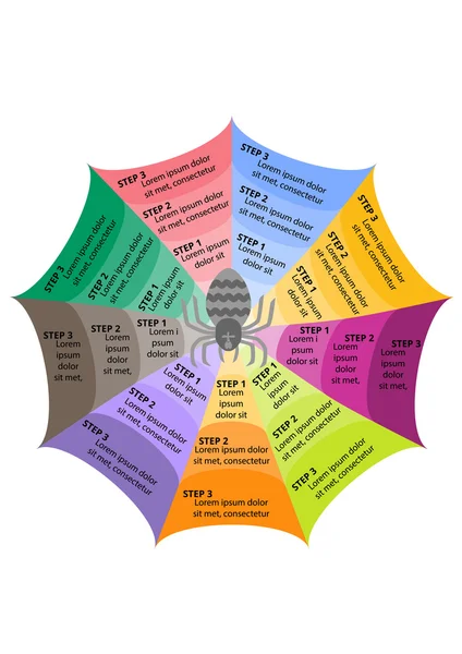 Web ve örümcek ticari bilgi grafik