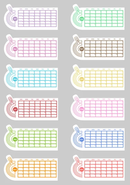 Takvim yılı 2016 ve aylık planı