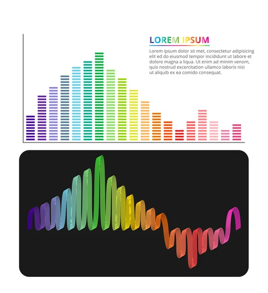 Renkli ekolayzer bilgi grafik tasarım