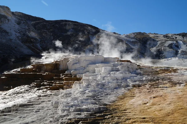 Mammoth hot springs — Stockfoto