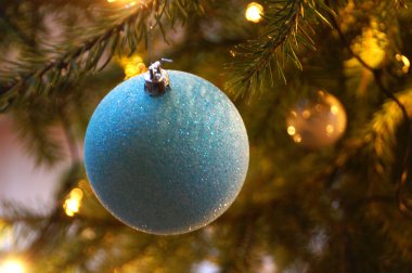 Bir Noel ağacı Noel Top mavi