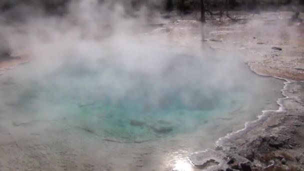 Primavera térmica azul — Vídeo de stock