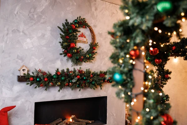Noel Detayları ve bir Noel içinin nesneleri — Stok fotoğraf