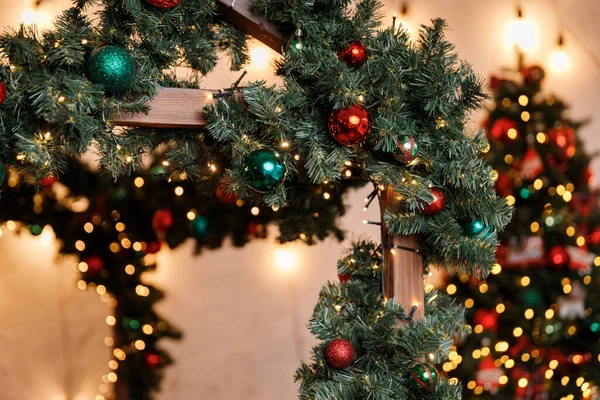 Detalhes e objetos de Natal de um interior de Natal Imagem De Stock