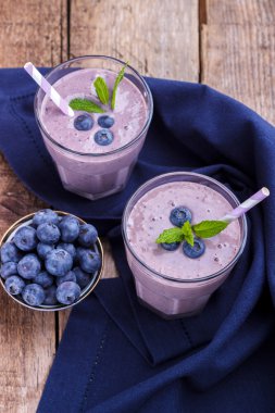Sağlıklı blueberry smoothie