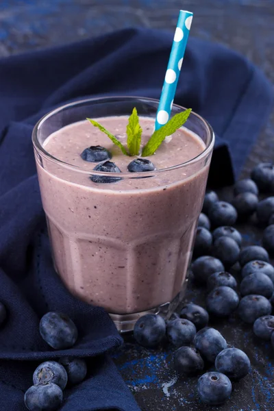 Smoothie blueberry zdrowy — Zdjęcie stockowe