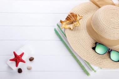 plaj aksesuarları arka plan