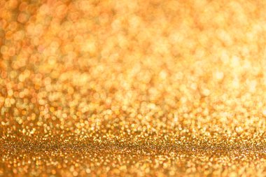 Sarı parıltılı kumaş tatil geçmişi. Makro çekim