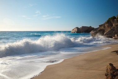 Ionian sea in Greece, Kathisma beach in Lefkada island
