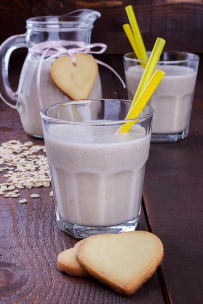 Frullato di banane e biscotti — Foto Stock