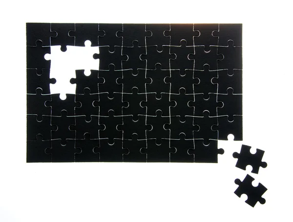 Birkaç öğeler olmadan siyah bulmaca monte