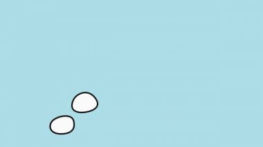 Mavi arkaplanda canlandırılmış beyaz ana hatlı konuşma balonu