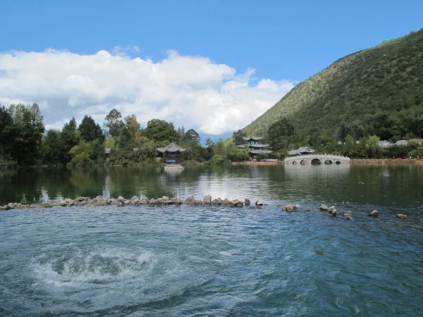 Plan Heilongtan Dragon Noir Piscine Lijiang Yunnan Chine — Photo