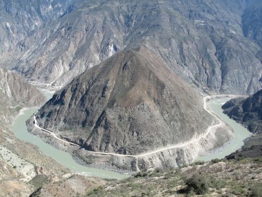 Great bend yangtze Nehri, Çin