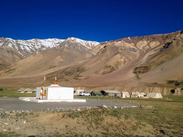 Ladakh India 2014 Július Stupa Sarchu Táborban Leh Manali Ladakh — Stock Fotó