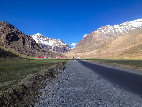 Paisagem Acampamento Sarchu Manali Leh Ladakh Índia — Fotografia de Stock