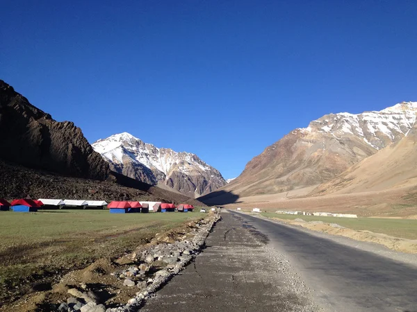 Sarchu Stanů Pro Táboření Leh Manali Dálnice Leh Manali Silnice — Stock fotografie