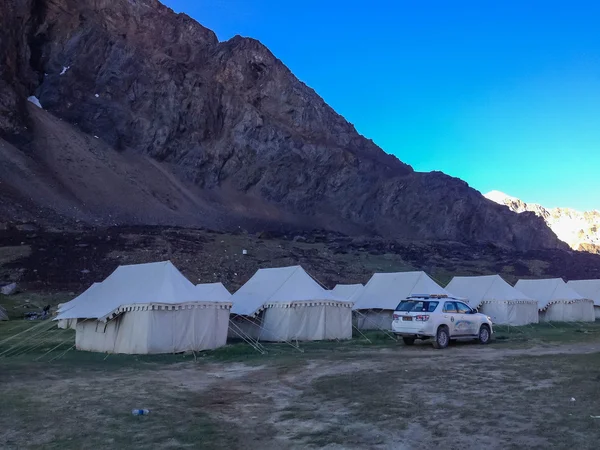 Sarchu Camp Manali Leh Ladakh India Julio 2014 Tienda Campaña — Foto de Stock