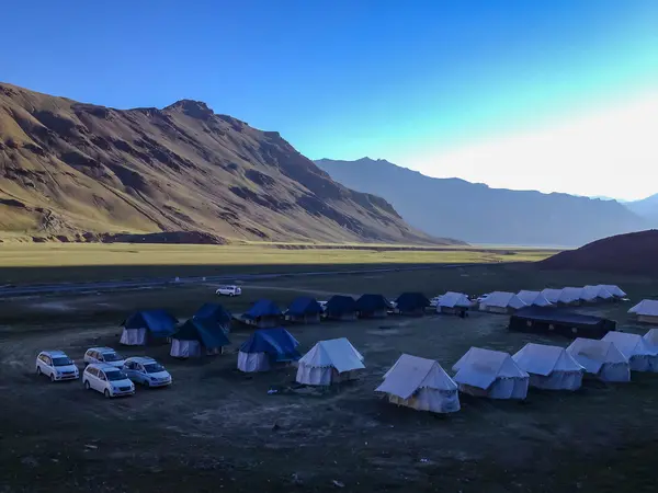 Sarchu Camp Manali Leh Ladakh India Julio 2014 Tienda Campaña — Foto de Stock