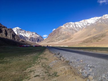 Sarchu kamp manzara, Manali-Leh, Ladakh, Hindistan