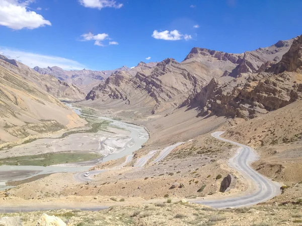 Leh - Manali road landscape view, Ladakh, India — Stock Photo, Image