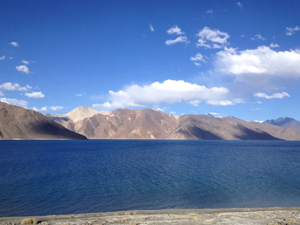 Widok Góry Pangong Lake Leh Ladakh Indie — Zdjęcie stockowe