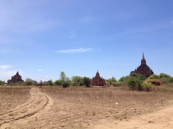 Antiikin Temppeleitä Bagan Myanmar — kuvapankkivalokuva