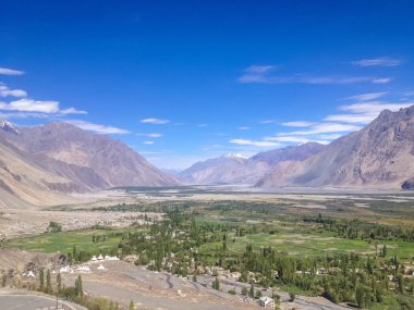 Diskit Gompa 'dan Nubra Valley, Leh, Ladakh, Hindistan