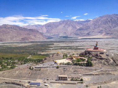 Maitreya Buddha Heykeli Diskit Manastırı, Nubra Vadisi, Ladakh, Hindistan