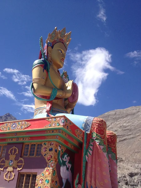 Leh Ladakh Inde Juillet 2014 Statue Géante Bouddha Maitreya Diskit — Photo