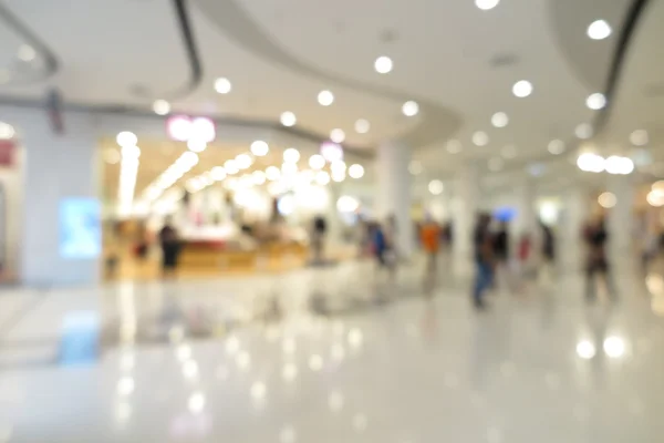 Shopping mall, modern trade with people in blur background