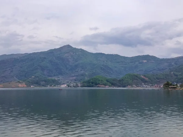 Una Escena Del Lago Pokhara Nepal —  Fotos de Stock