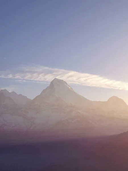 Annapurna Berg Soluppgång Utsikt Över Poon Hill Nepal — Stockfoto