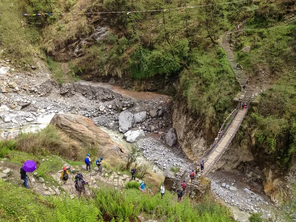 Annapurna Nepal Nisan 2012 Dağcılar Annapurna Ana Kampı Nepal — Stok fotoğraf