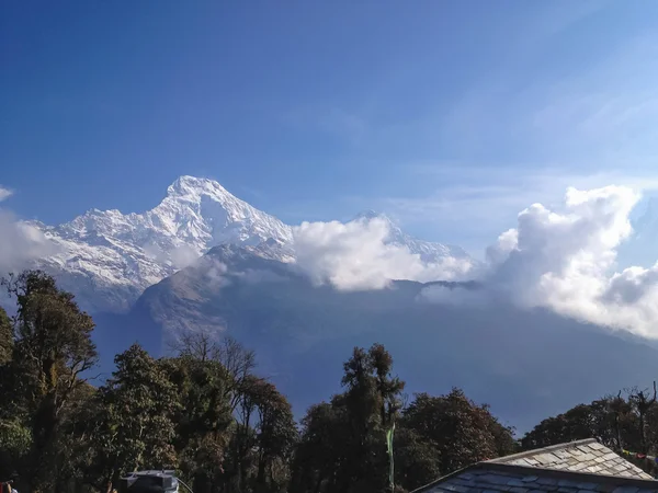 Annapurna Range Machapuchare Mountain Landscape View Tadapani Village Nepal — Stock Photo, Image