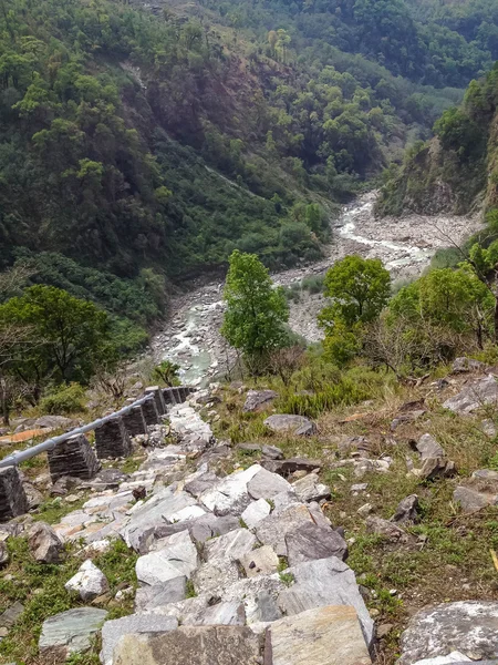 尼泊尔Annapurna地区灌溉系统 水电项目 — 图库照片