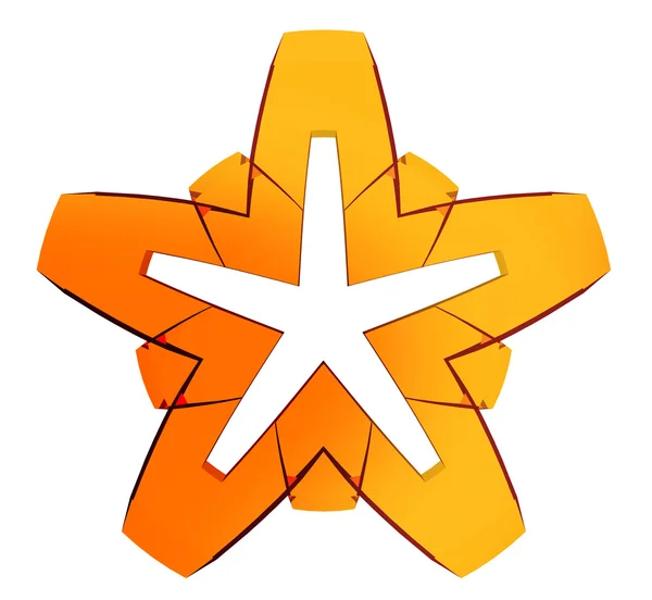 Звезда оранжевого стекла — стоковое фото